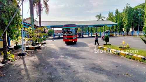Kondisi Terkini Terminal Jatirogo Tuban Tampak Bus Jurusan Bojonegoro-Lasem